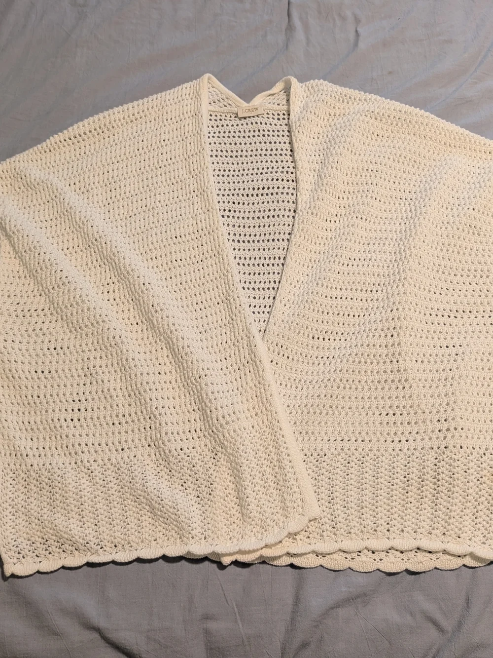 J.Crew Ivory Open-Knit Women's Sweater